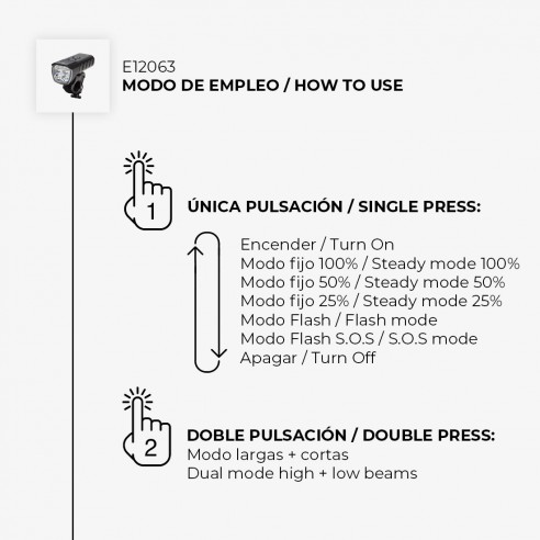 Front bike light 2000 Lumen - Explorer