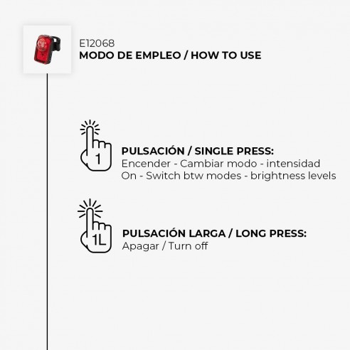Luz trasera bicicleta Explorer 70 Lúmenes Luz trasera bicicleta Explorer 70 Lúmenes