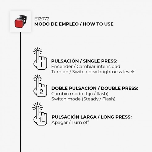 Luz trasera bicicleta Focus 40 Lúmenes Luz trasera bicicleta Focus 40 Lúmenes