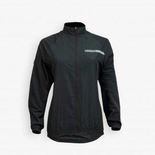 Women’s Cycling Rain Jacket Posseidona Black/Grey