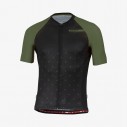 Maillot ciclismo Resistance negro y verde oliva E6530 Maillots