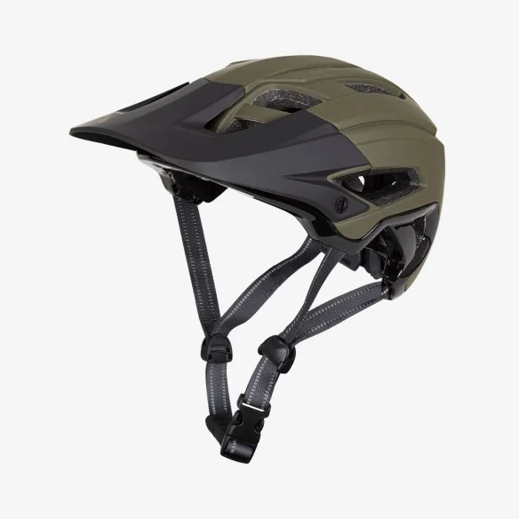 Capacete MTB Hey! Verde oliva mate e Preto