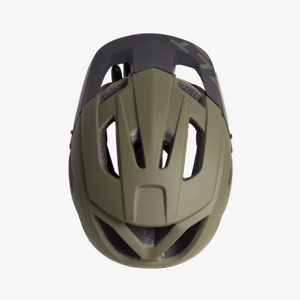 Capacete MTB Hey! Verde oliva mate e Preto