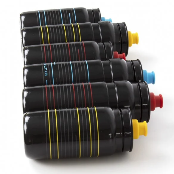 Bidon de cyclisme Pro 550 ml noir et bleu