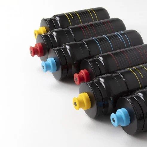 Bidon de cyclisme Pro 550 ml noir et bleu