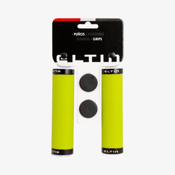 Eltin Silicone Touch Grip Fluorescent Yellow, Black Closures