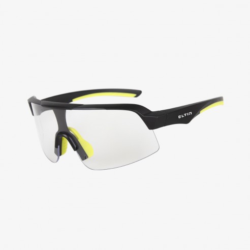 Gafas fotocromáticas ciclismo Fast Forest negro mate y amarillo EG6120 Gafas