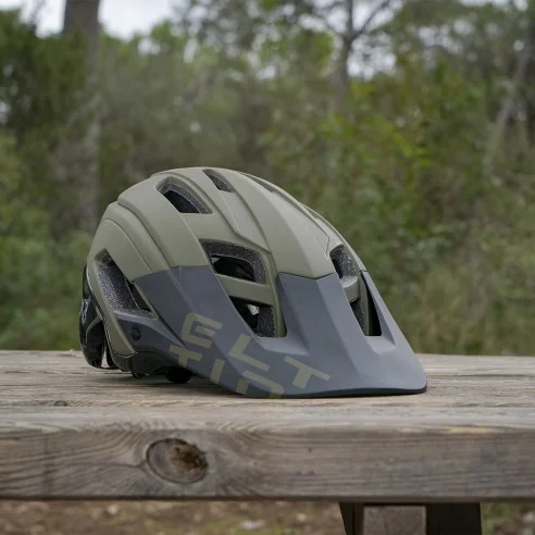 Capacete MTB Hey! Verde oliva mate e Preto