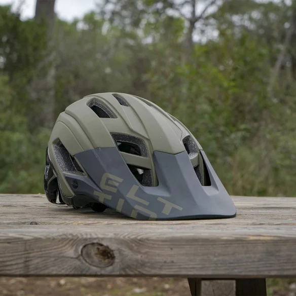 Capacete MTB Hey! Verde oliva mate e Preto