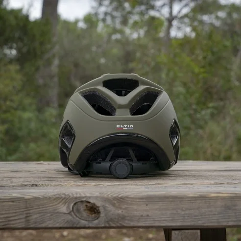 Capacete MTB Hey! Verde oliva mate e Preto