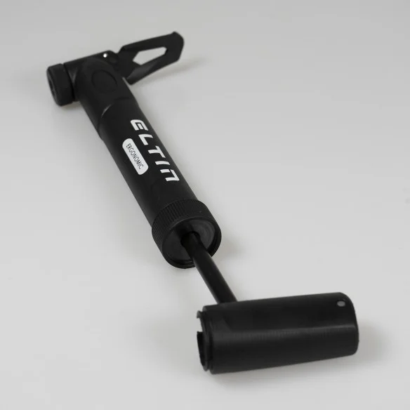 Pompe à vélo inflateur Mini Ergo valve réversible Eltin Noir