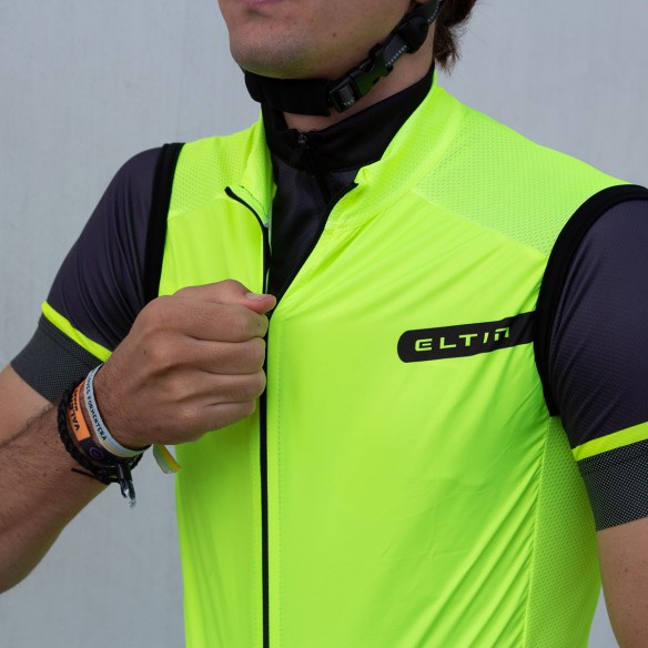 Gilet Vélo Unisexe Electric Jaune fluo et Noir