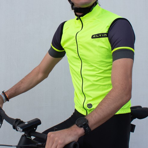 Gilet Vélo Unisexe Electric Jaune fluo et Noir