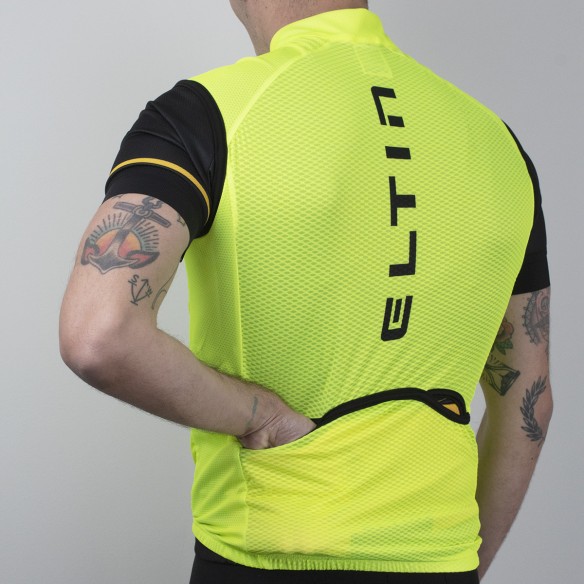 Gilet Vélo Unisexe Electric Jaune fluo et Noir
